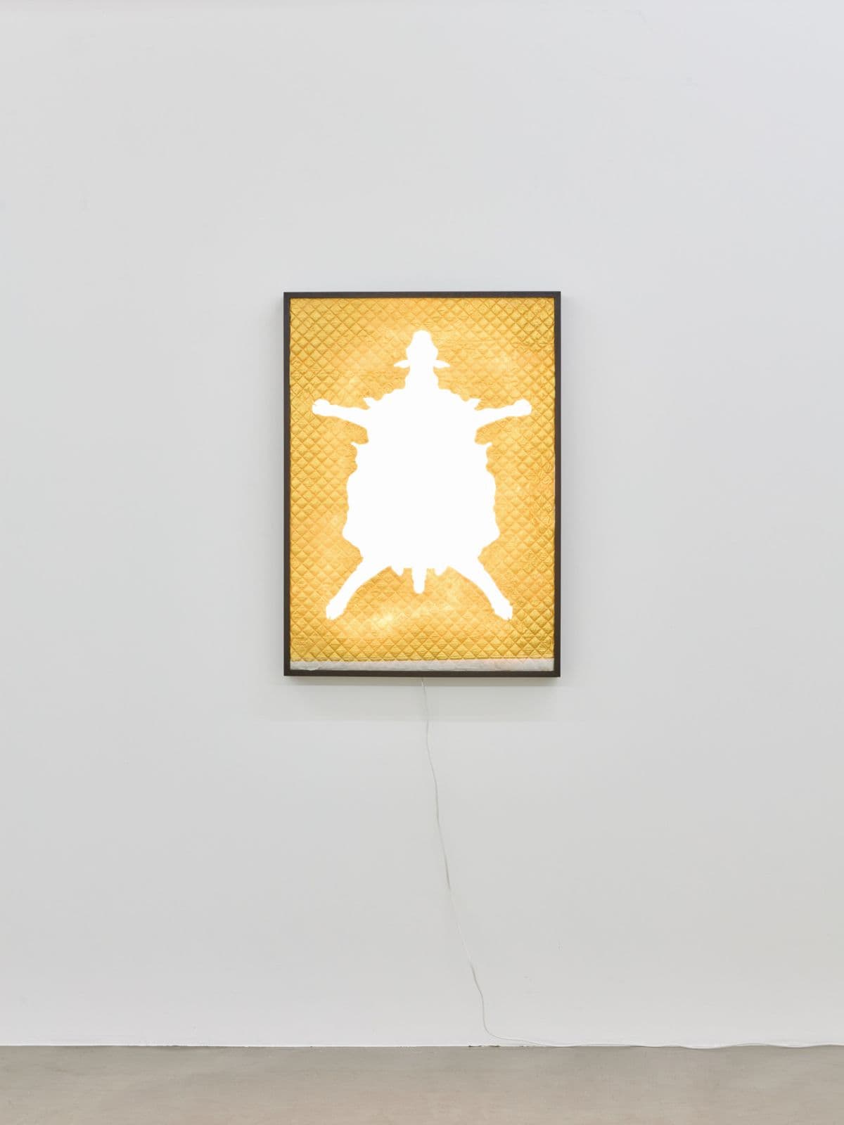 Golden Fleece, illuminated wall sculpture by Grigorios Ilaridis depicting the mythological Golden Fleece as a contemporary relic.